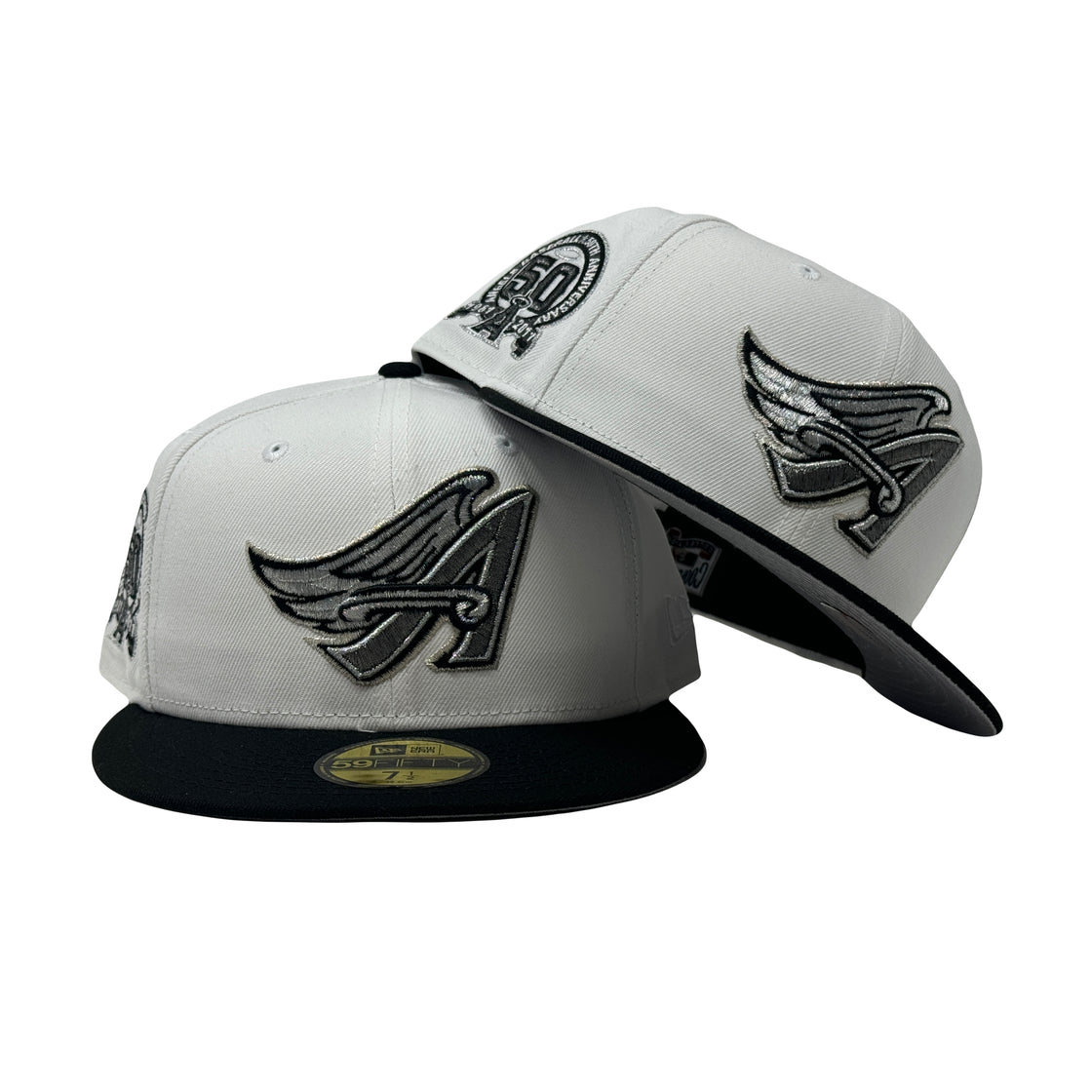 Los Angeles Angels 50th Anniversary Metallic Logo 59Fifty New Era Fitted Hat