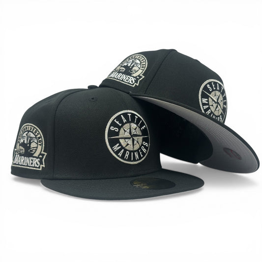 Seattle Mariners 30th Anniversary New Era Fitted Hats-Black