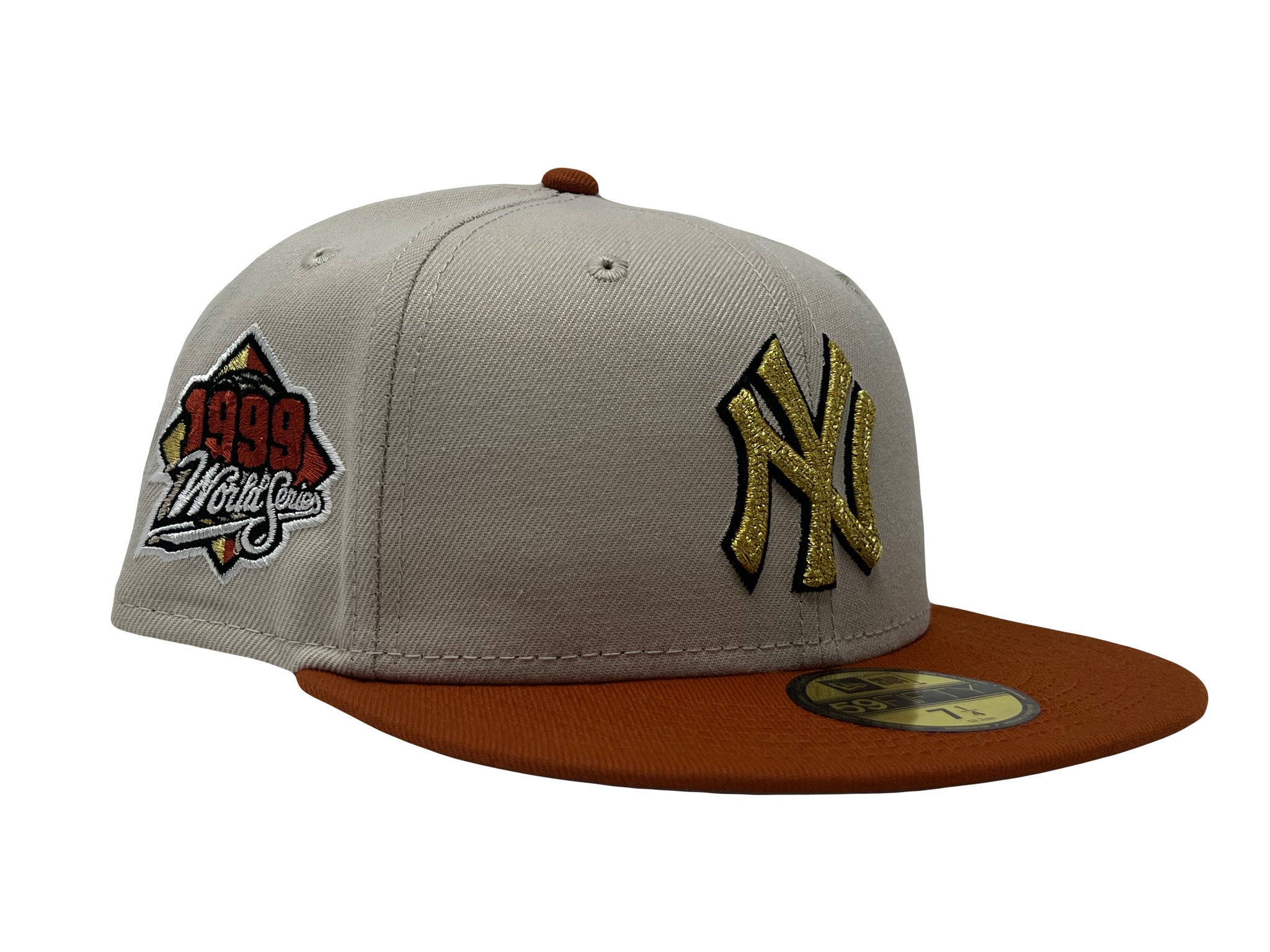 New Era New York Yankees World Series 1999 Stone Orange Two Tone Edition  59Fifty Fitted Hat