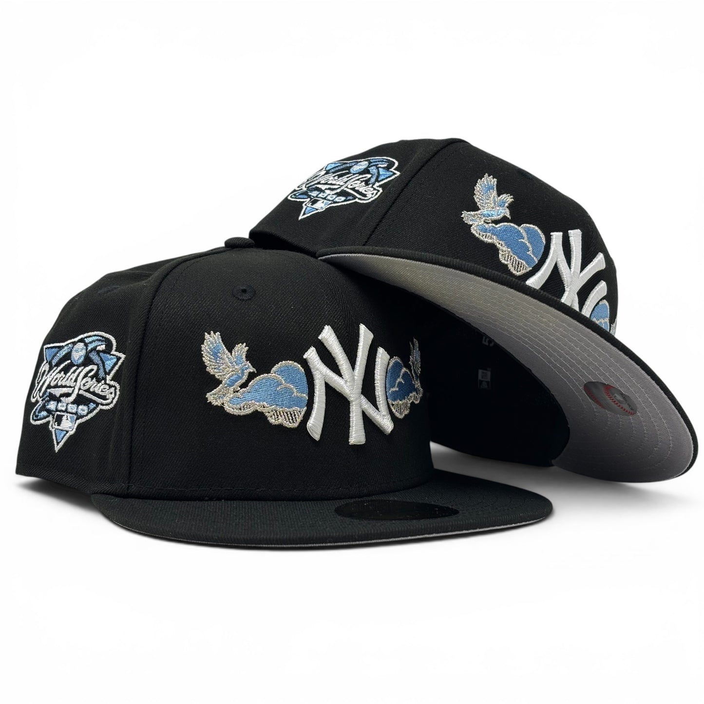 New York Yankees 2000 World Series "Bird in the Cloud" Fitted Hats-Black