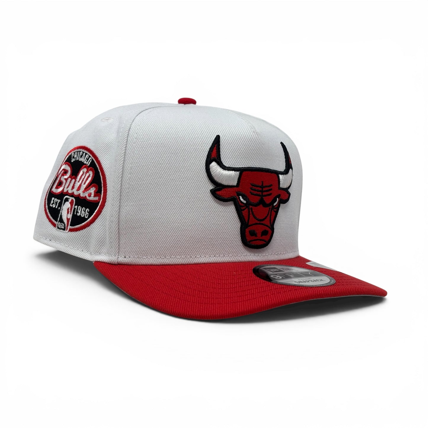 Chicago Bulls 9Fifty A-Frame Snapback Hats-White Red