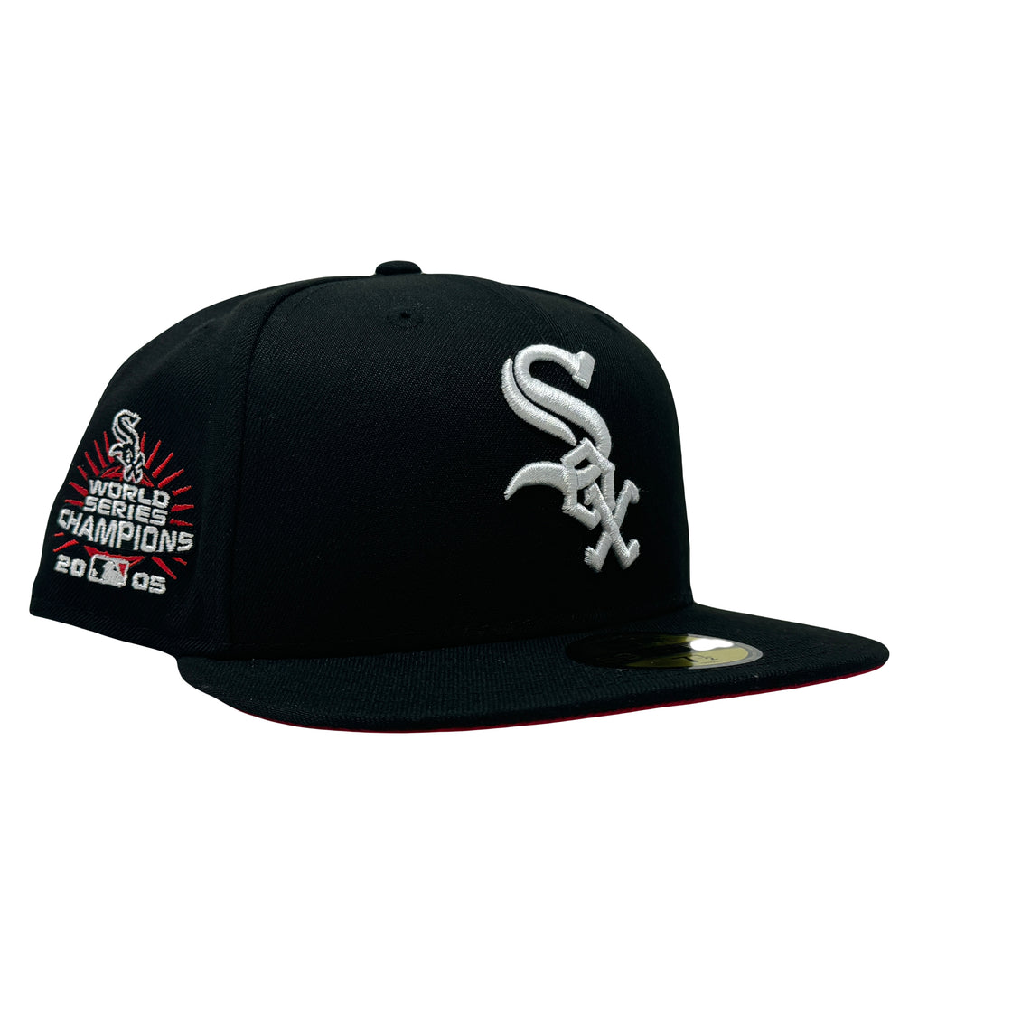 Chicago White Sox 2005 World Series Champions Red Brim New Era Fitted Hat