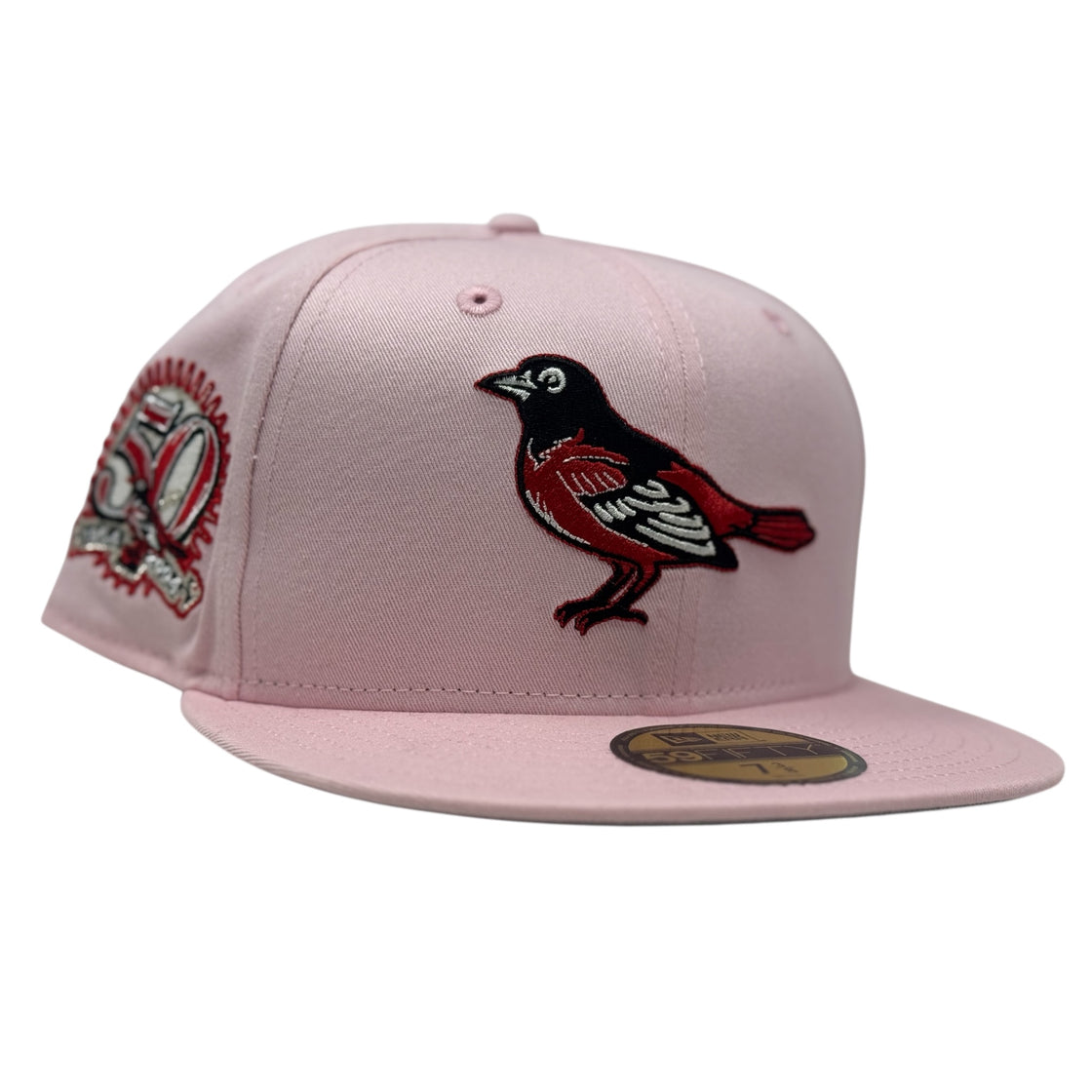 Baltimore Orioles 50th Anniversary Light Pink Fitted Hat