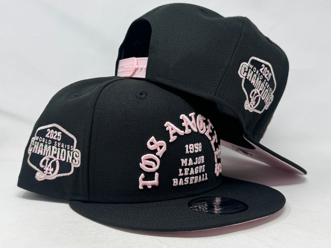 Los Angeles Dodgers 2025 World Champions Snapback-Black Pink