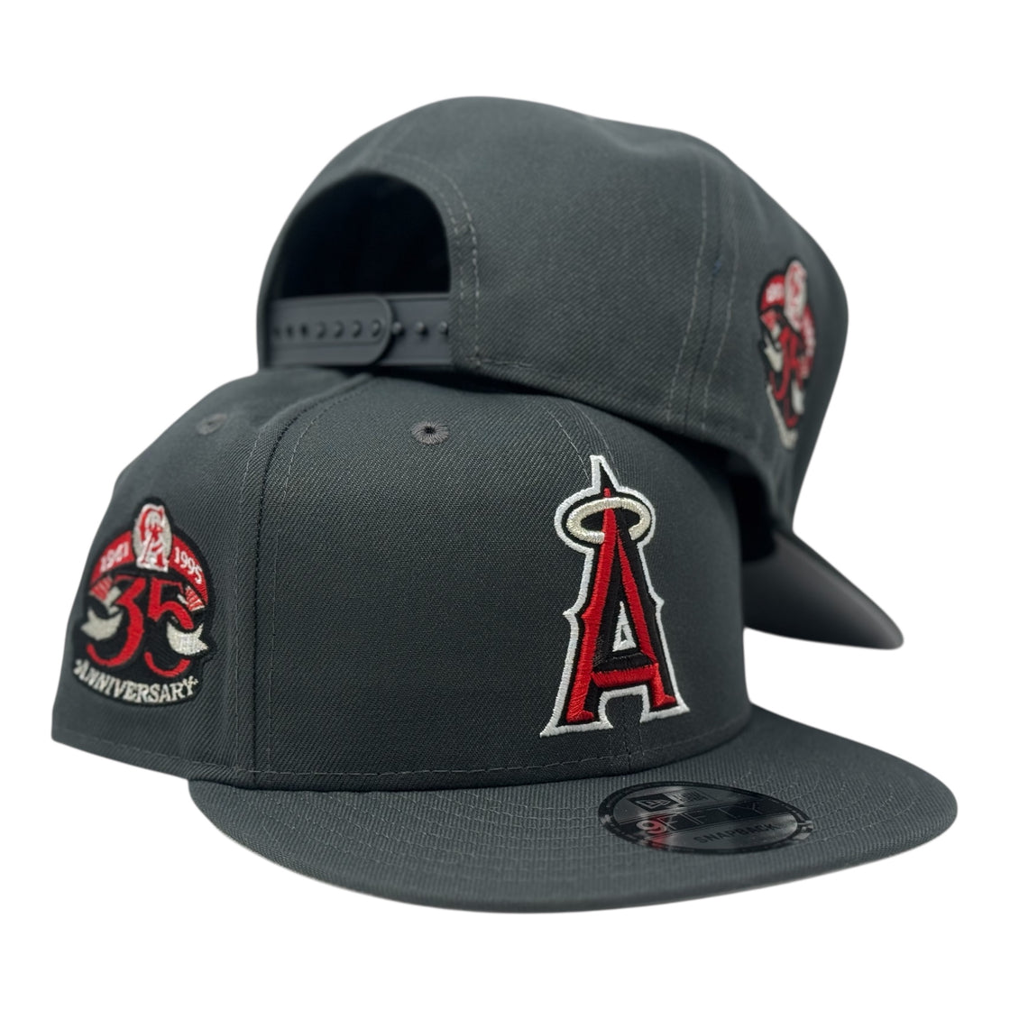 Los Angeles Angels 35th Anniversary Snapback Hats-Dark Gray