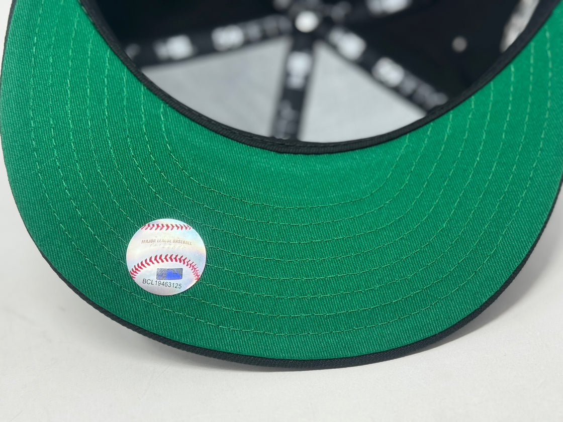 Los Angeles Dodgers Glow in the Dark Upside-Down Logo Fitted Hats-Black