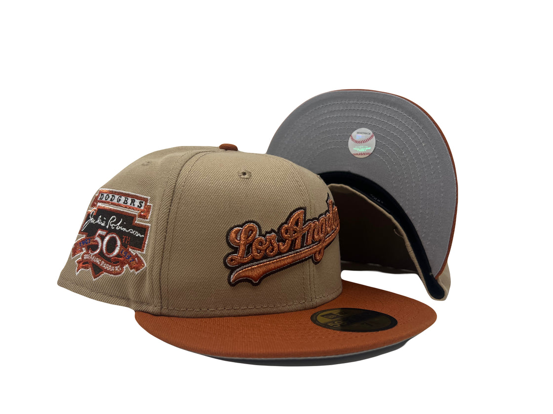 LA Dodgers Jackie Robinson 50th Anniversary New Era Fitted Hat
