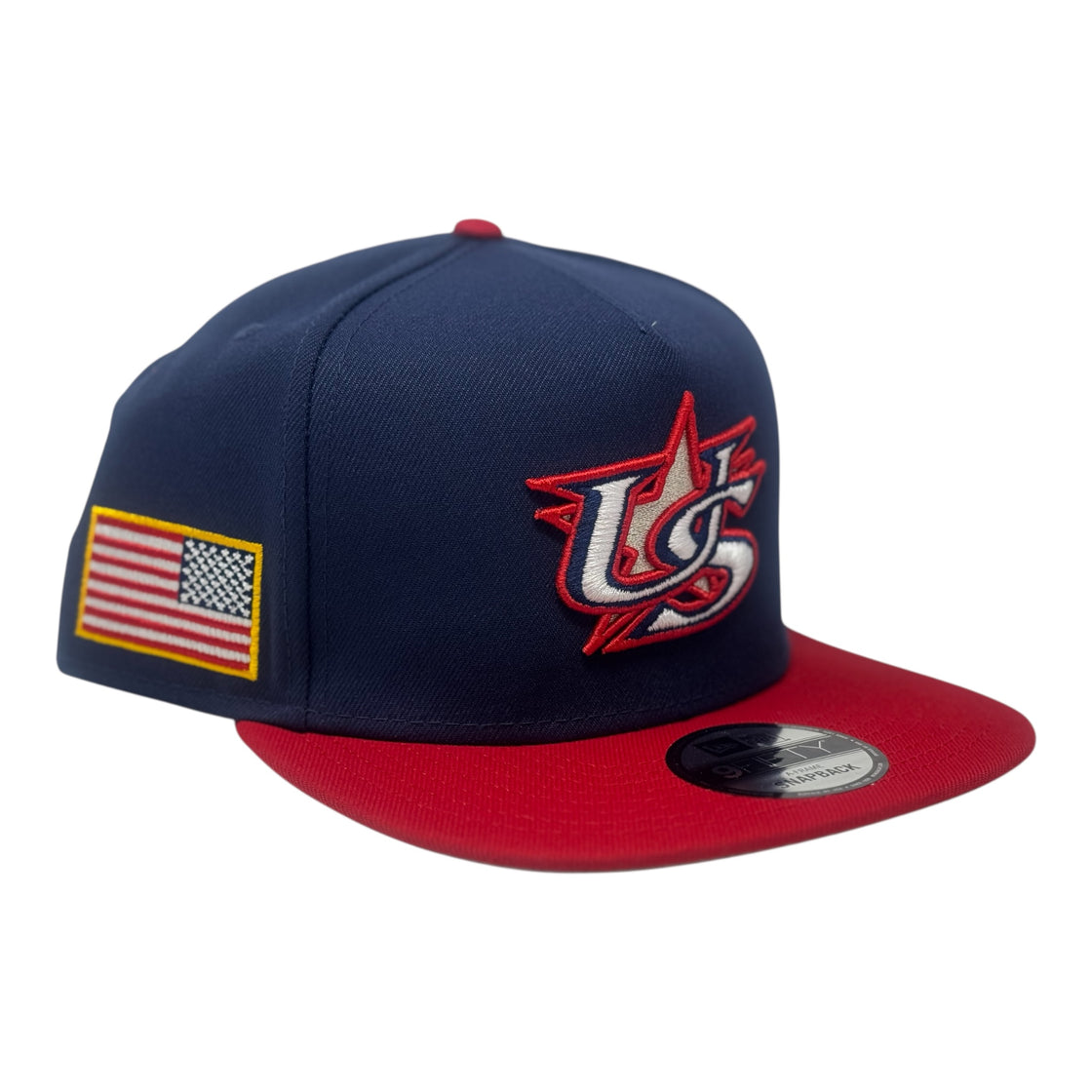USA 2026 World Baseball Classic Navy Red 9FIFTY A-Frame Snapback