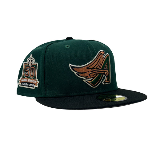 Los Angeles Angels 50th Anniversary Green Black 59Fifty Fitted Hats