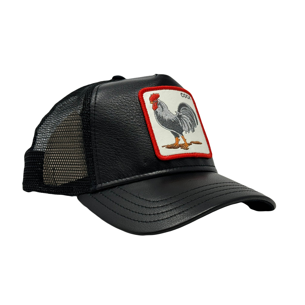 Goorin Bros The Cock Will Prevail Patent Leather Trucker Hat