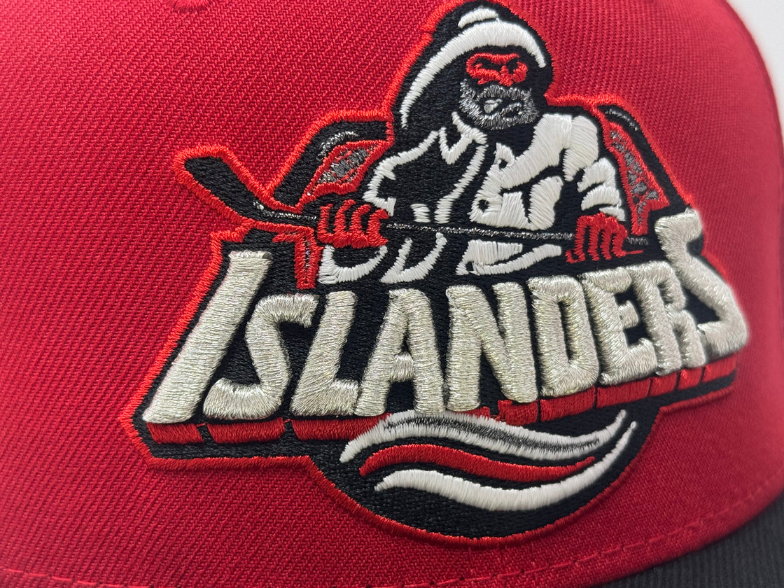 New York Islanders 40th Anniversary Fitted Hats- Red Black