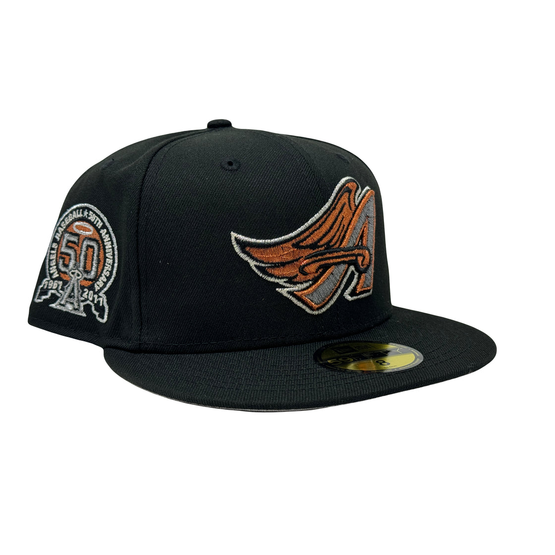 Los Angeles Angels 50th Anniversary Metallic Copper 59Fifty New Era Fitted Hat