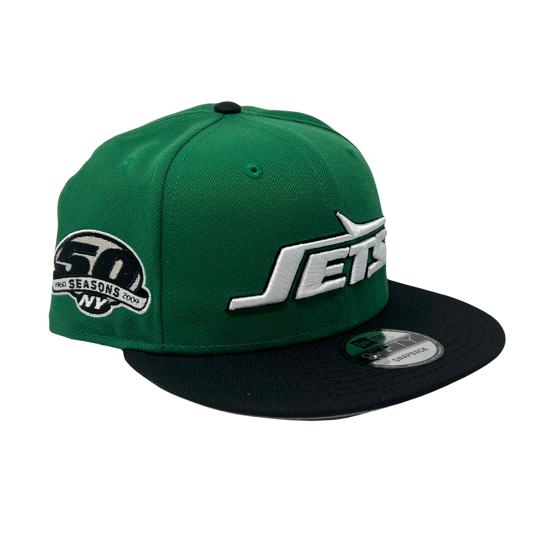 New York Jets 50th Anniversary Kelly Green New Era Snapback hat