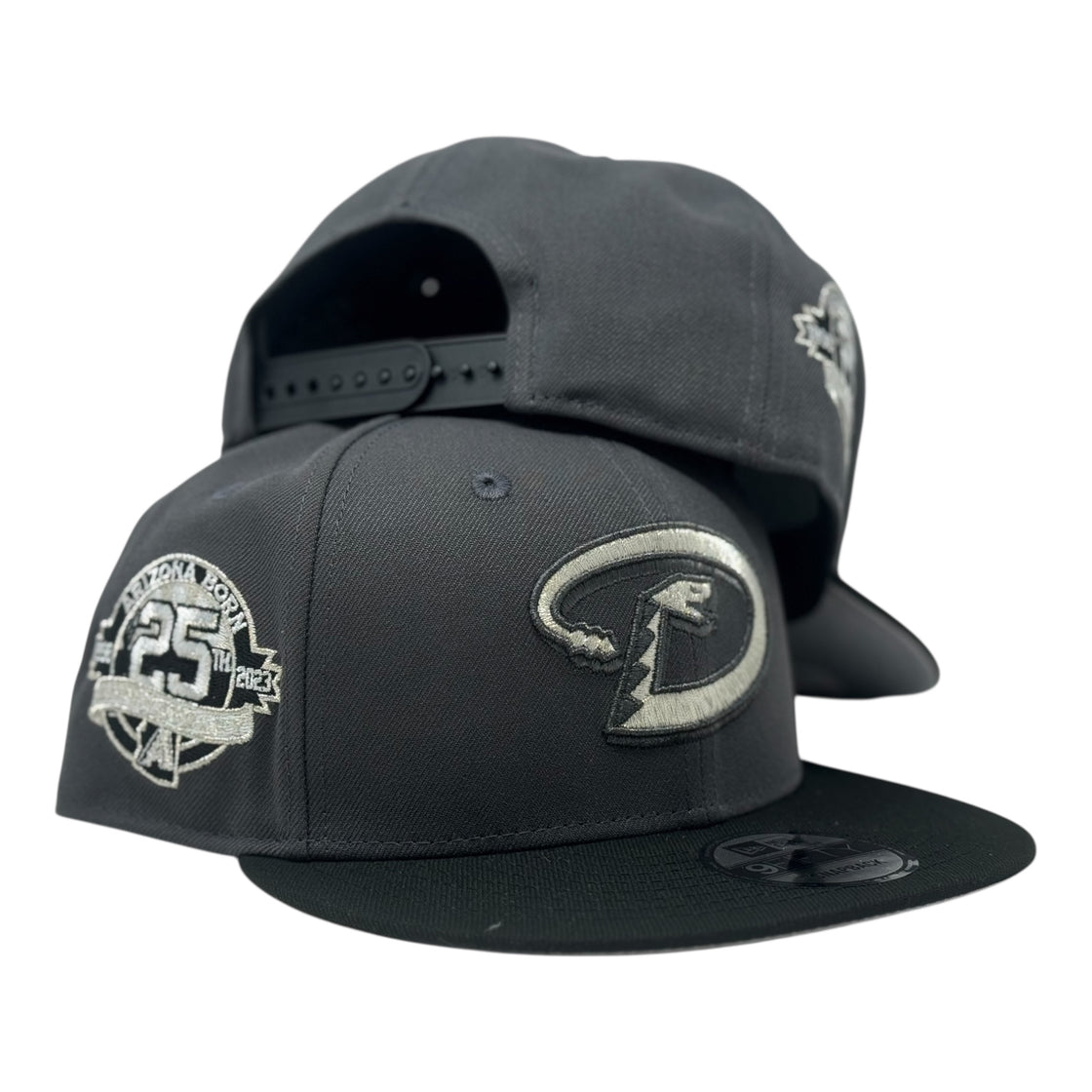 Arizona Diamondbacks 25th Anniversary Snapback Hat-Dark Gray Black