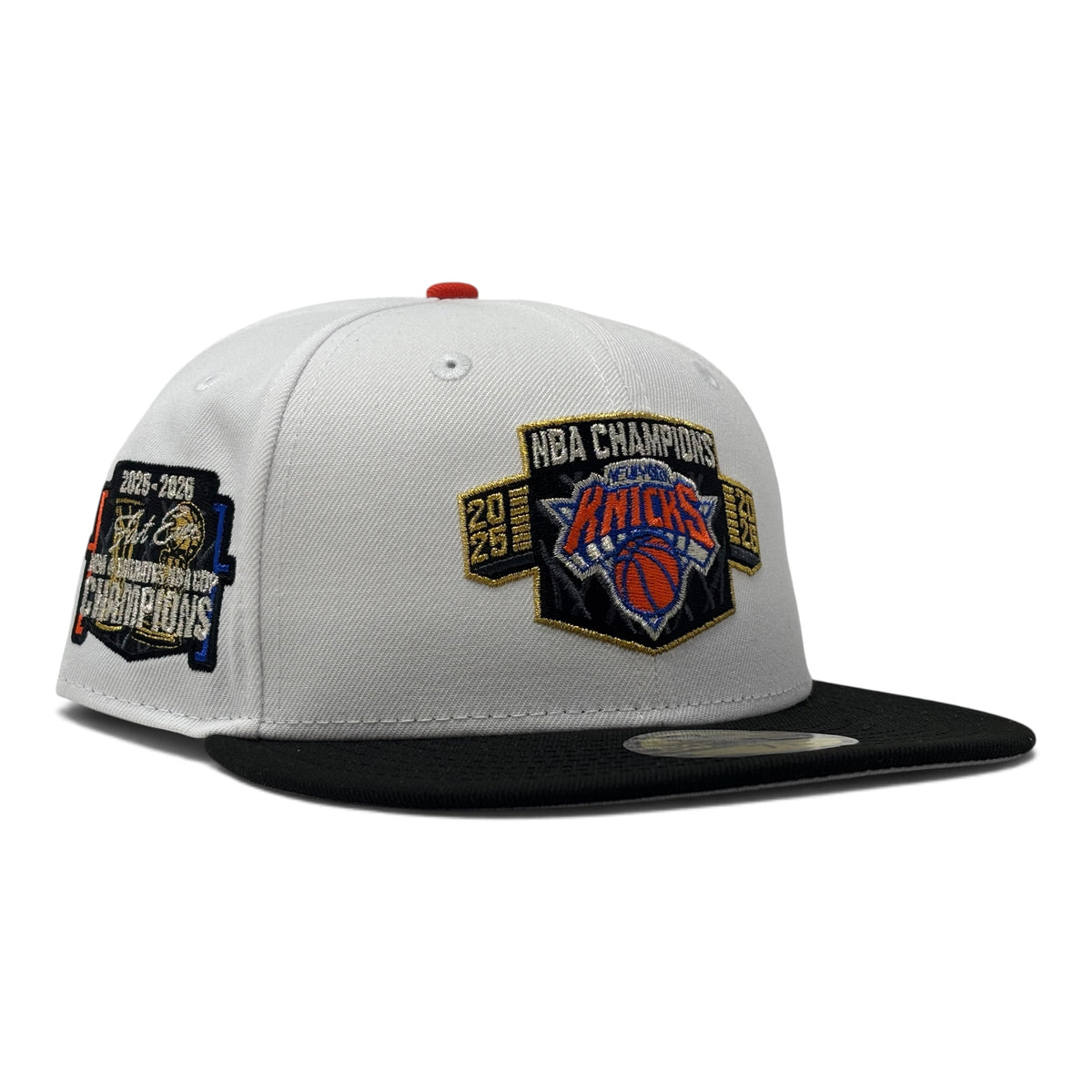 New York Knicks 2026 NBA Champions New Era Fitted-White Black