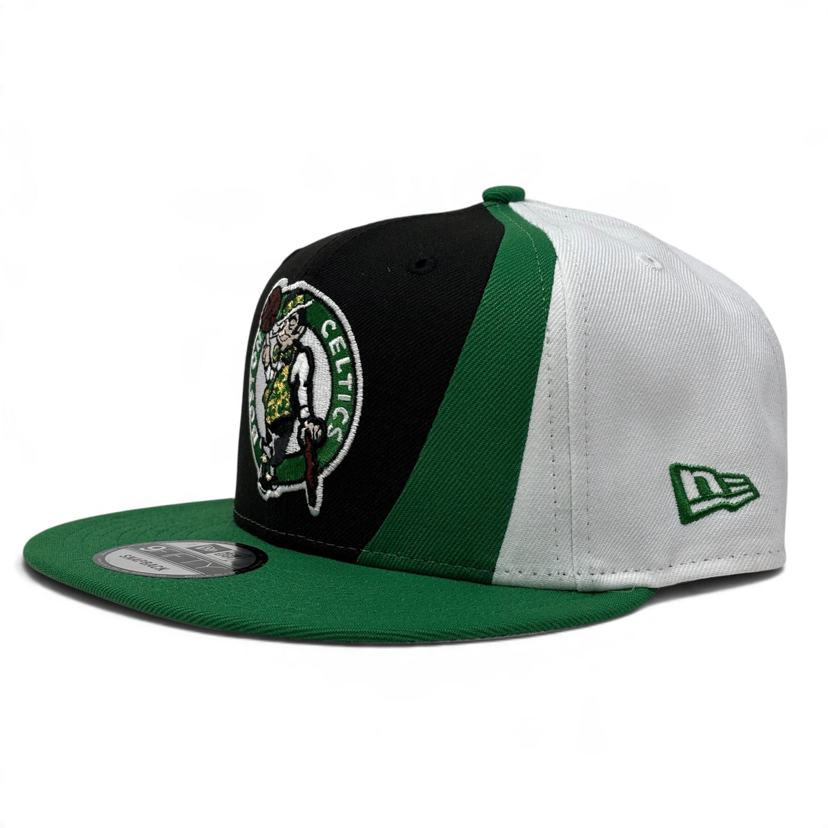 Boston Celtics 9Fifty Tri Panel Shock 9Fifty Snapback Hats- Green Black White