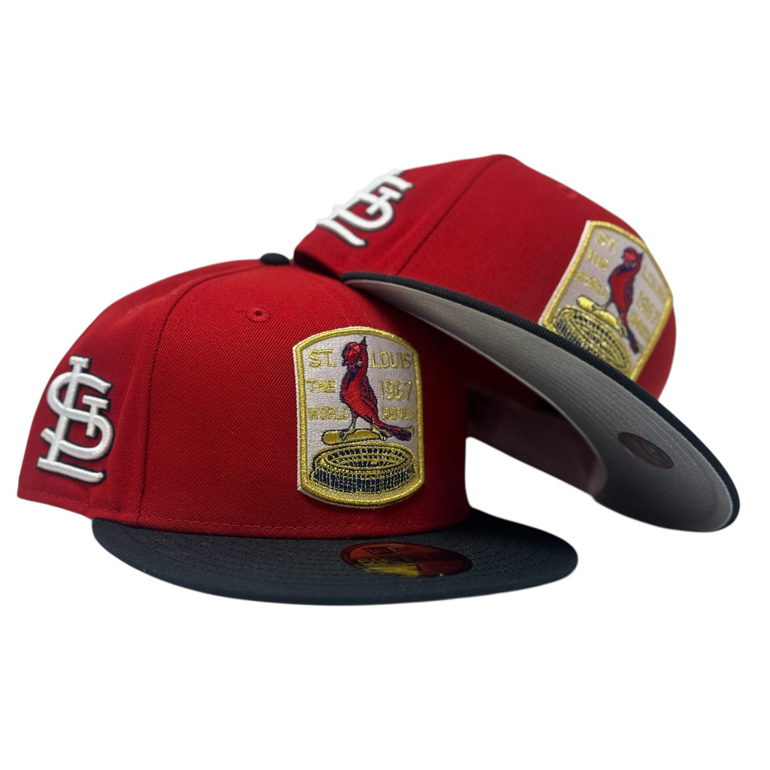St. Louis Cardinals 1967 World Series Champions Fitted Hat-Red Navy