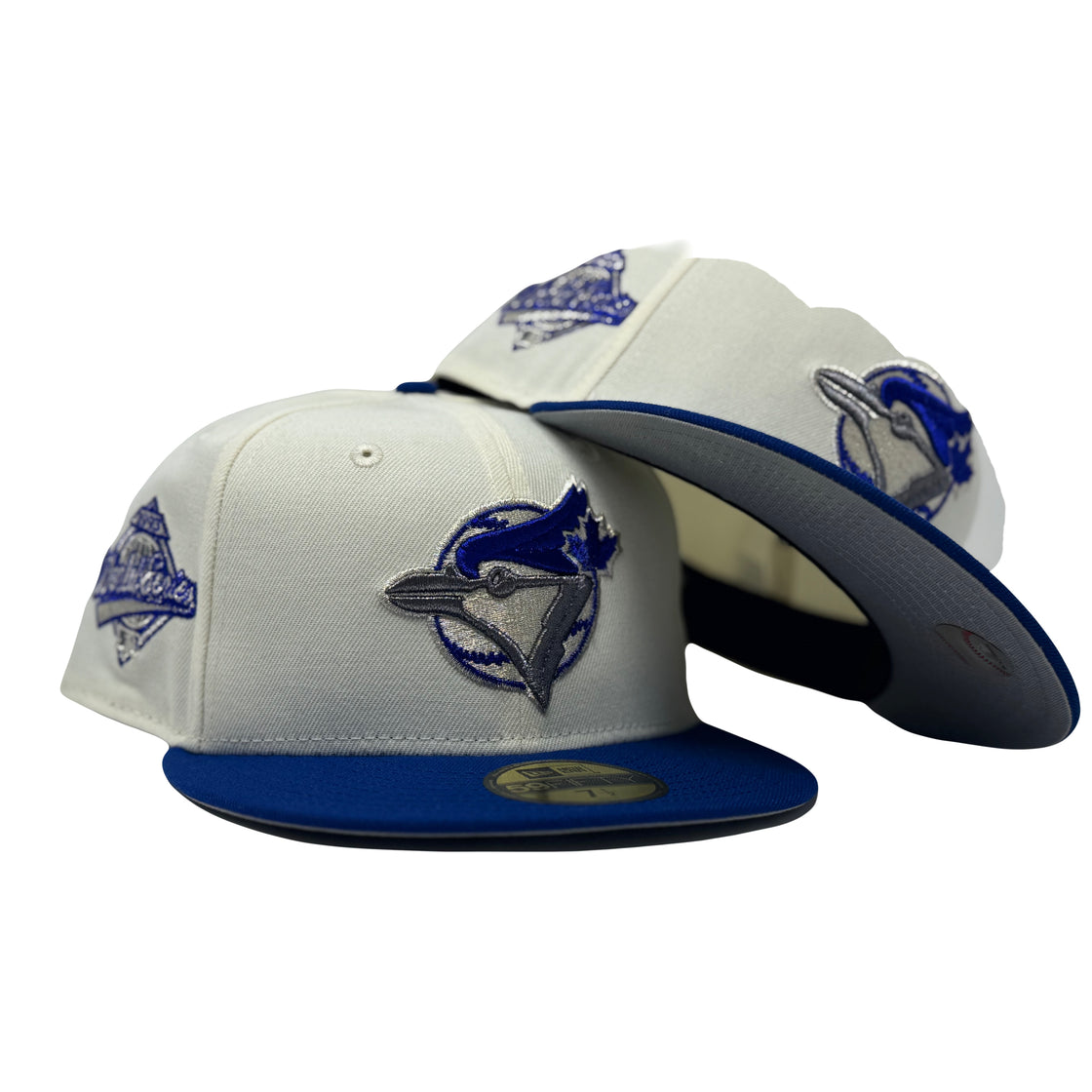 Toronto Blue Jays 1993 World Series Chrome Light Royal Visor Fitted Hats