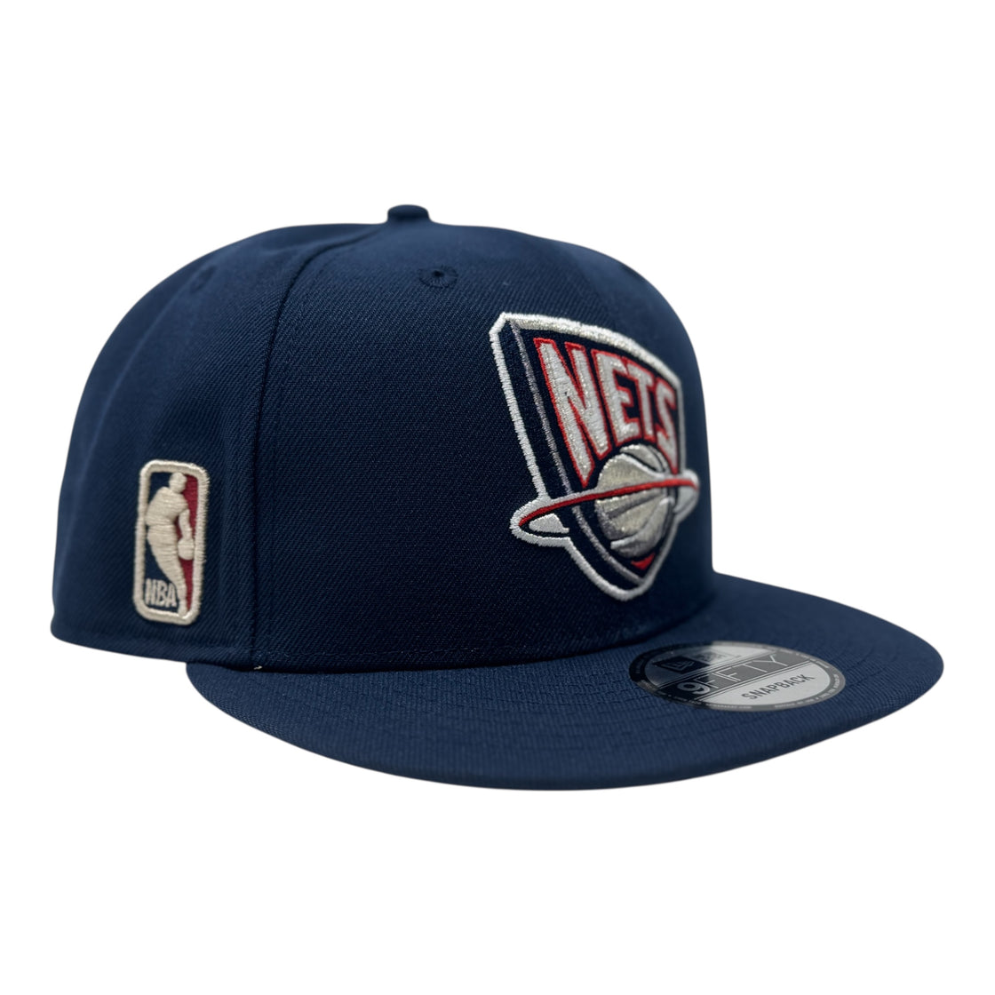 Brooklyn Nets Hardwood Classics Team Snapback Hat-Navy Blue