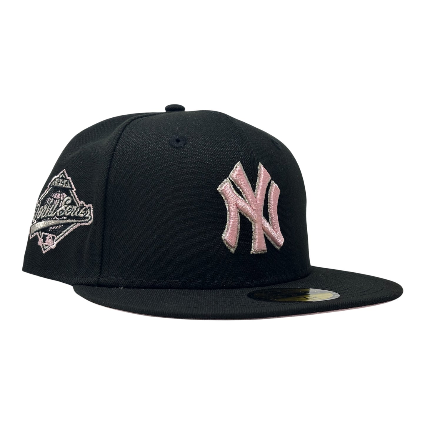 New York Yankees 1996 World Series Pink Brim New Era Fitted Hat-Black
