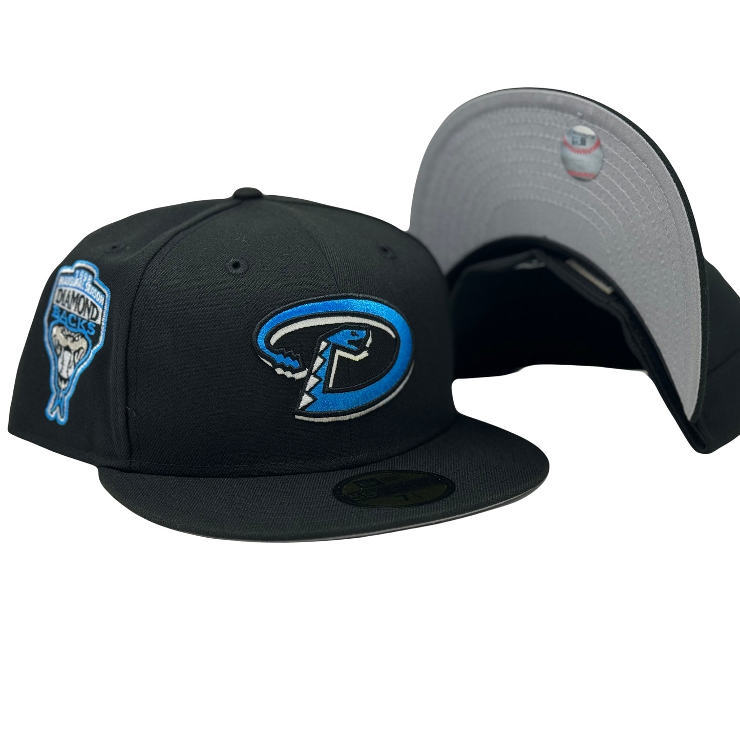 Arizona Diamondbacks 1998 Inaugural Season Gray Brim 59Fifty New Era Fitted Hat to Match 9