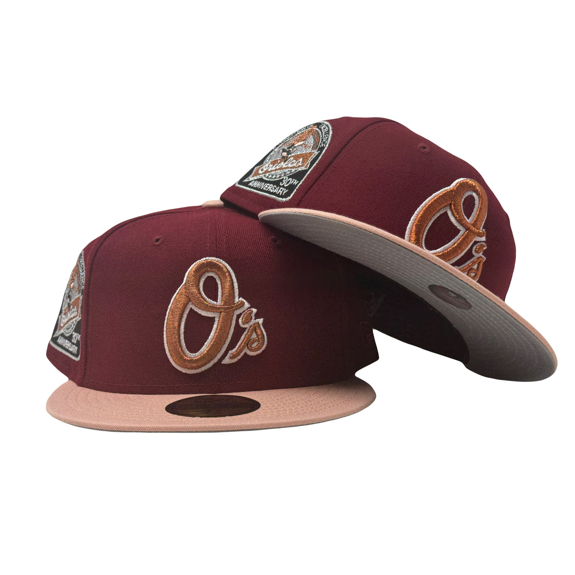Baltimore Orioles 30th Anniversary Burgundy Blush 59Fifty New Era Fitted Hat