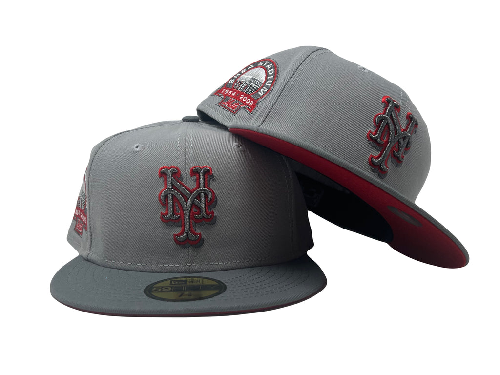 NY Mets Shea Stadium Two Shade of Gray 5950 New Era Fitted Hat