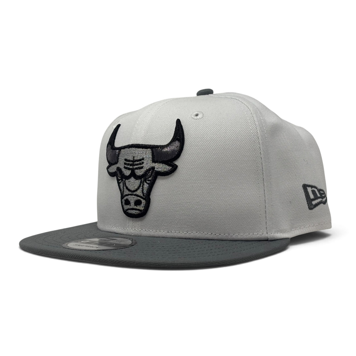 Chicago Bulls 6X 9Fifty Snapback Hats-White Dark Gray