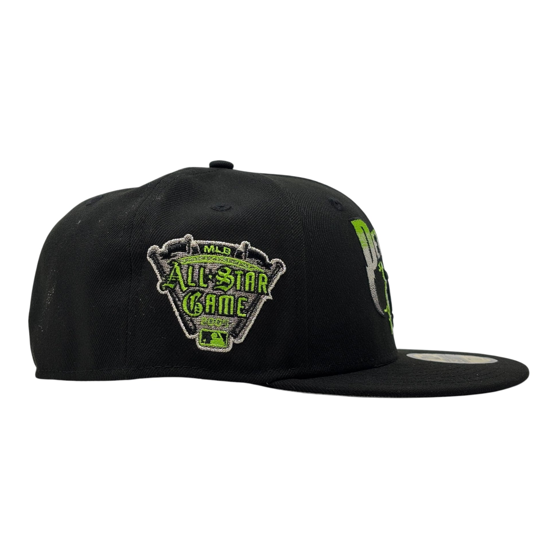 Detroit Tigers 2005 All Star Game "Metallic Pack" New Era Fitted Hat-Black Lime