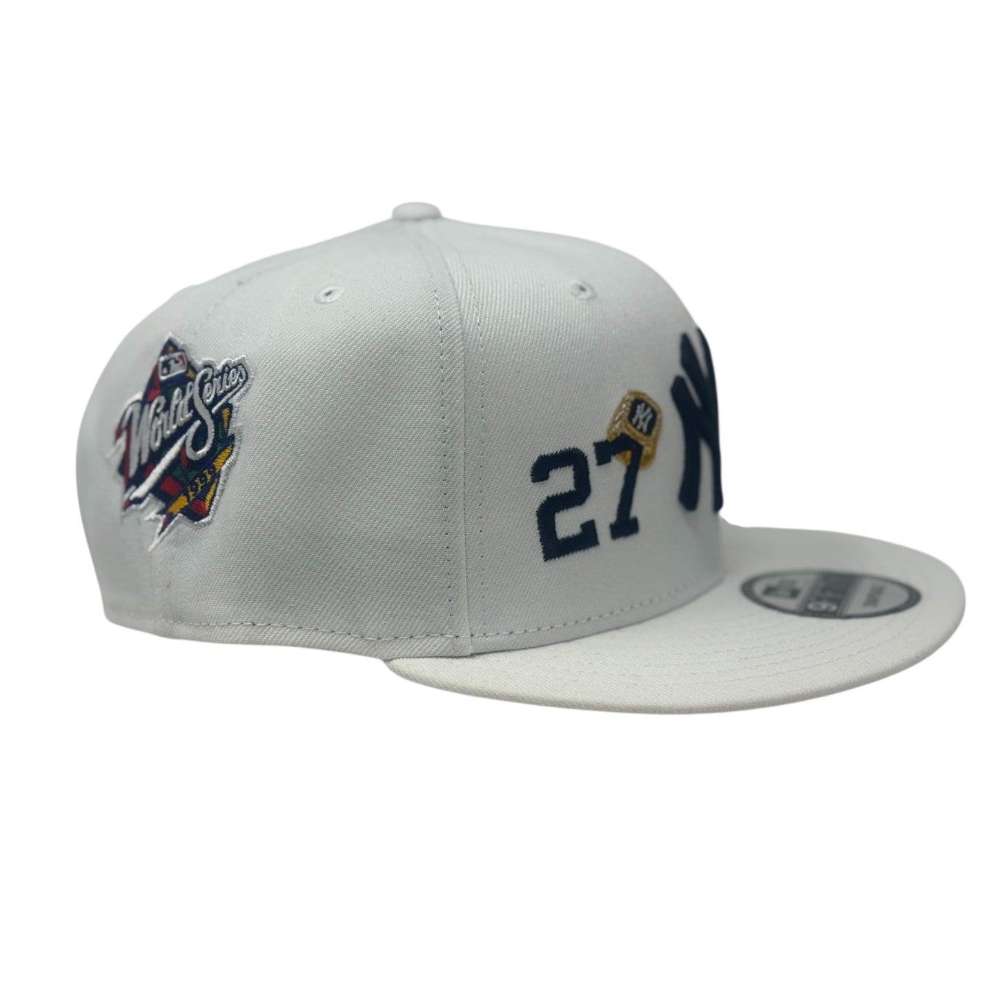 New York Yankees 27X Champions Multi Logo Snapback Hats-White