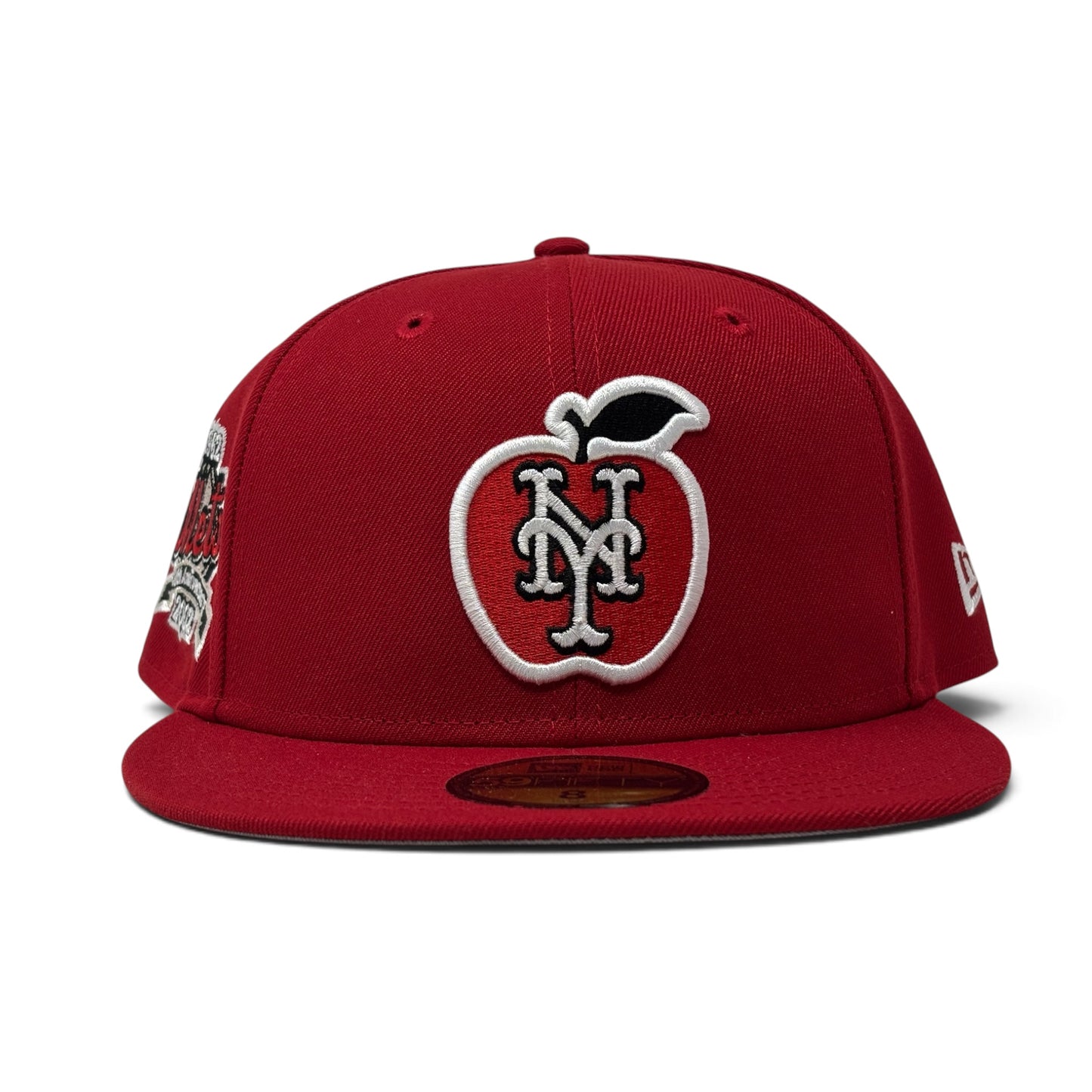 New York Mets 40th Anniversary Gray Brim New Era Fitted Hat-Red