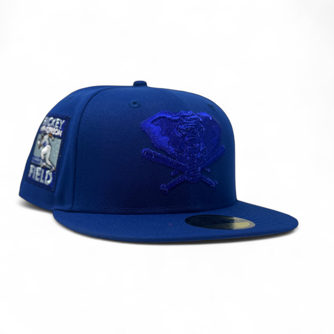 Oakland Athletics Rickey Handerson Metallic Royal Blue Tonal Fitted Hats