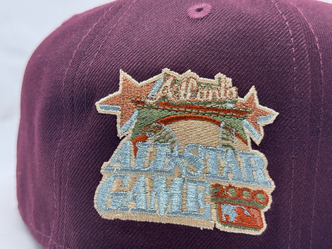 Atlanta Braves 2000 All Star Game Maroon Icy Brim Fitted Hats