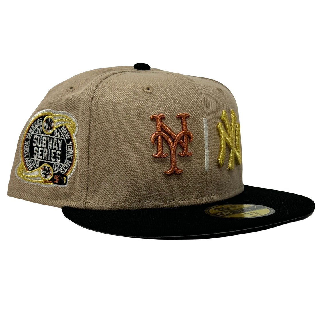 New York Yankees VS Mets Subway Series Khaki 59Fifty New Era Fitted Hat