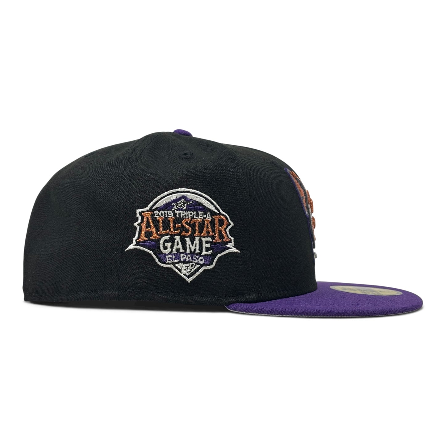 El Paso Chihuahuas 2019 MiLB ASG Patch New Era 59FIFTY Fitted Hat-Black Purple