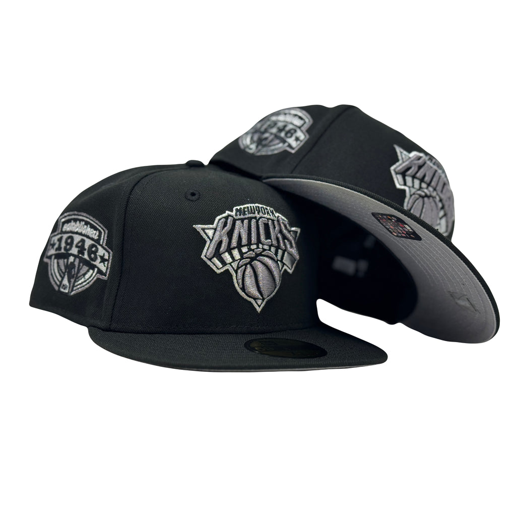 New York Knicks 1946 Established Metallic silver Logo Fitted Hat