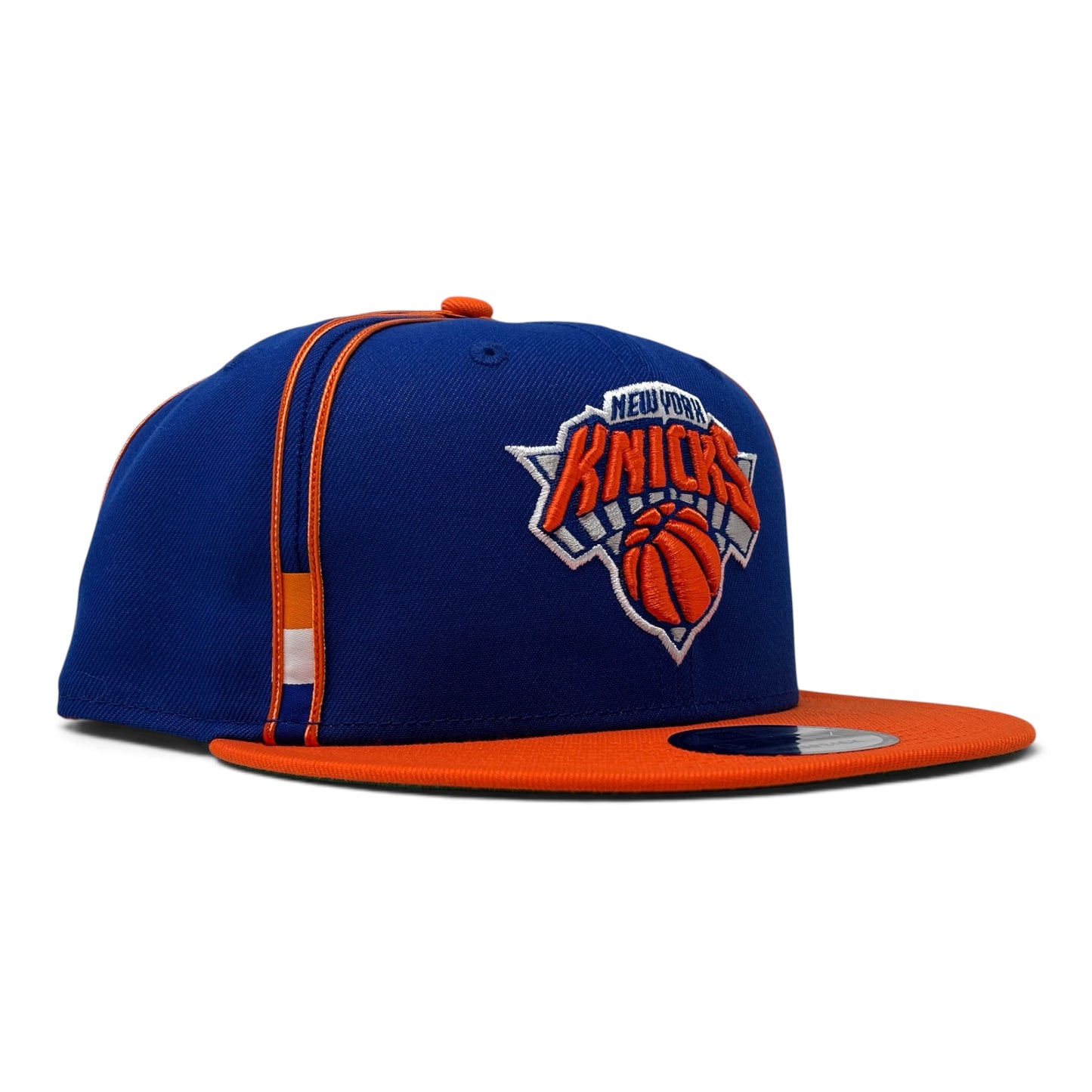 New York knicks Double piping 9Fifty New Era Snapback-Royal Orange