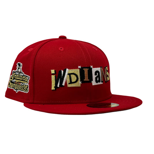 Cleveland Indians 1995 World Series Champions Ransom Note Pack New Era Fitted Hat