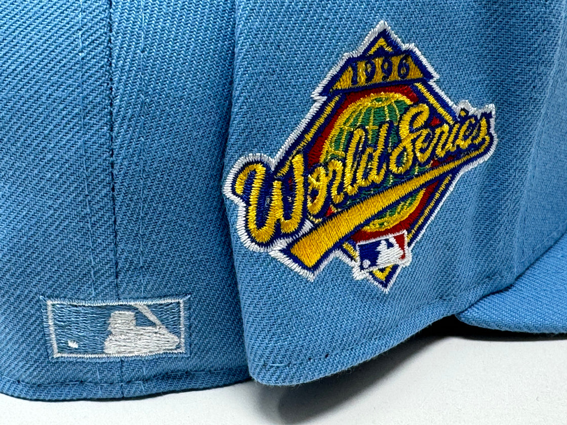 New York Yankees 1996 World Series Sky Blue Gray Brim New Era Fitted Hat