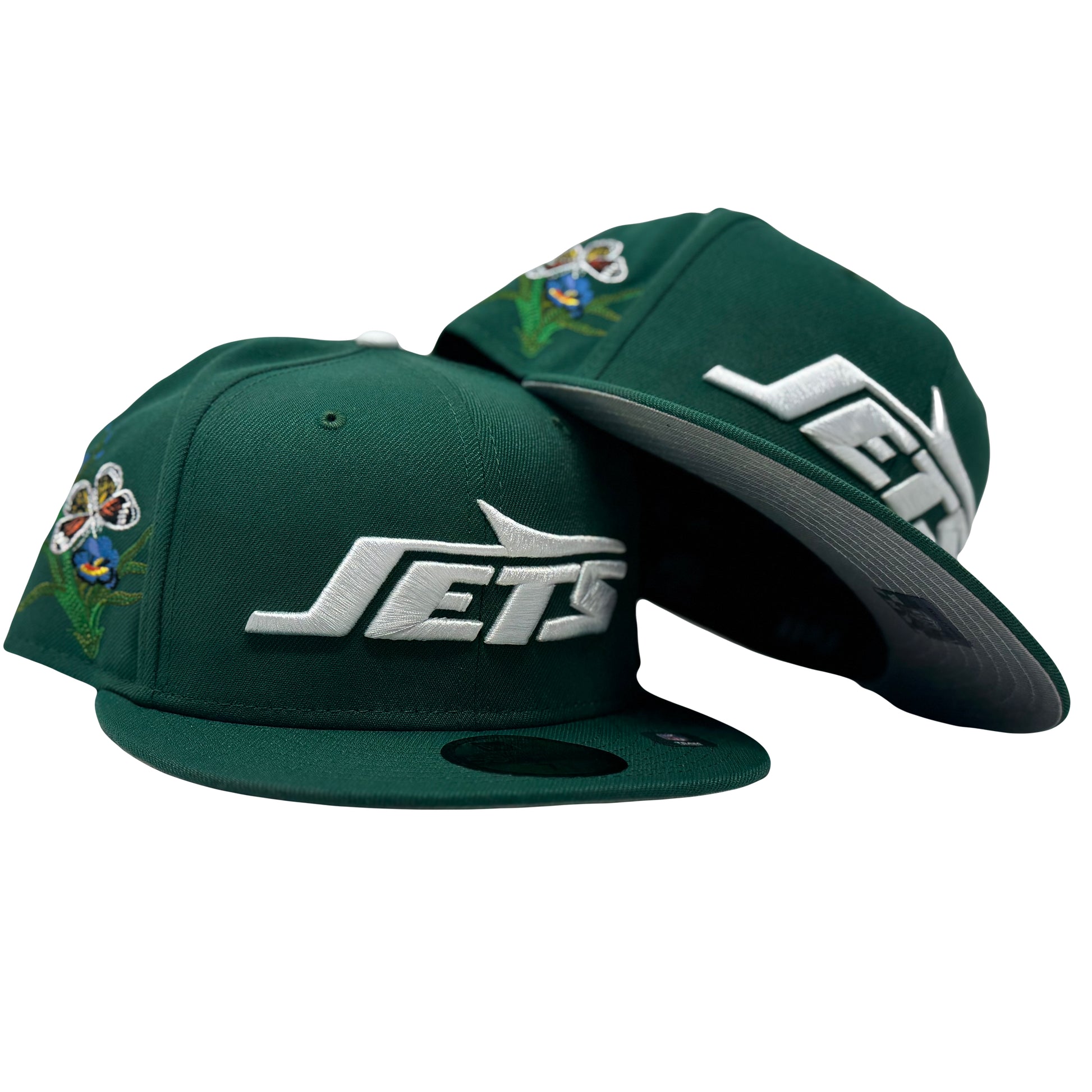 New York Jets Butterfly Garden New Era NFL Fitted Hats