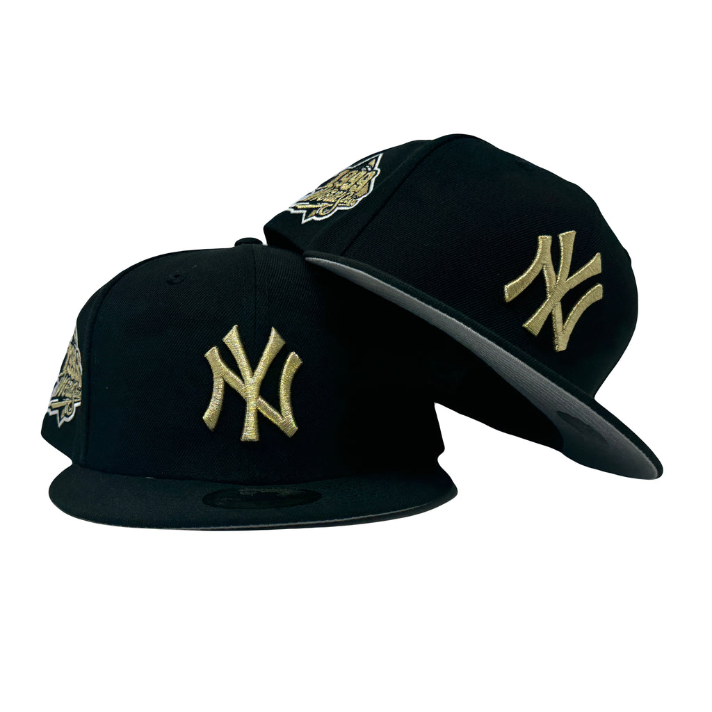 New York Yankees 1999 World Series Black Metallic Gold Logo New Era Fitted Hat