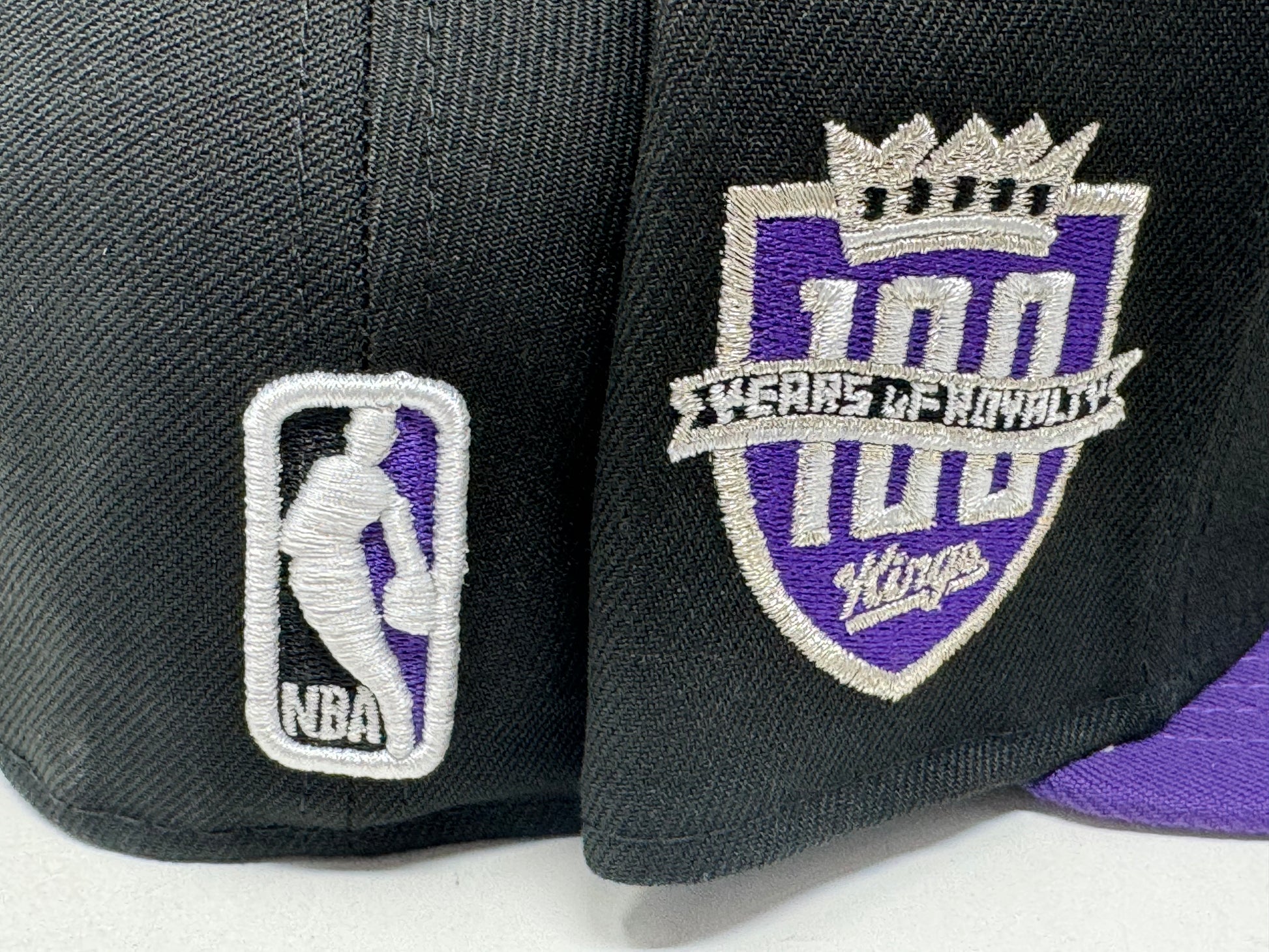 Sacramento Kings 100th Anniversary 5950 New Era Fitted Hat Black Purple
