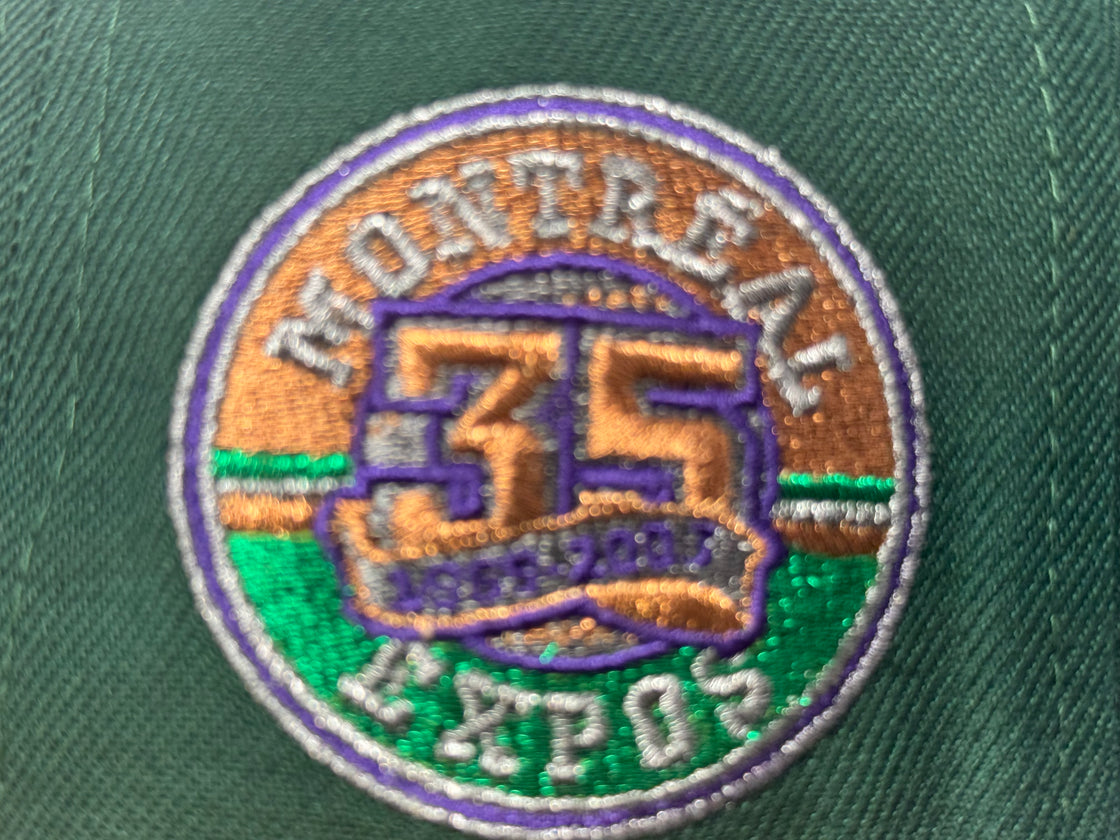 Montreal Expos 35th Anniversary Joker color Green Purple Fitted Hats