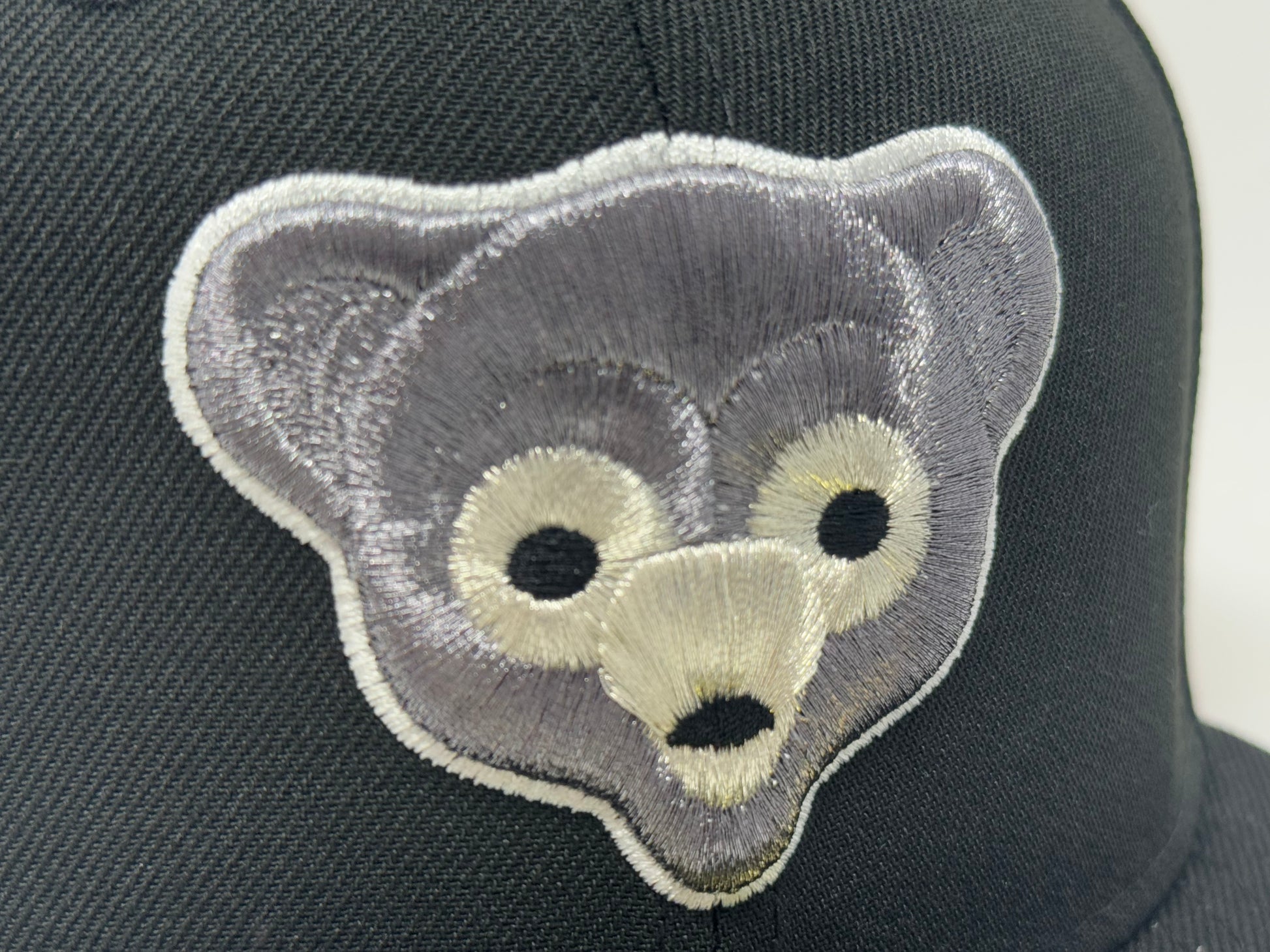 Chicago Cubs Be Alert Foul Ball Logo New Era Fitted Hats-Metallic Black