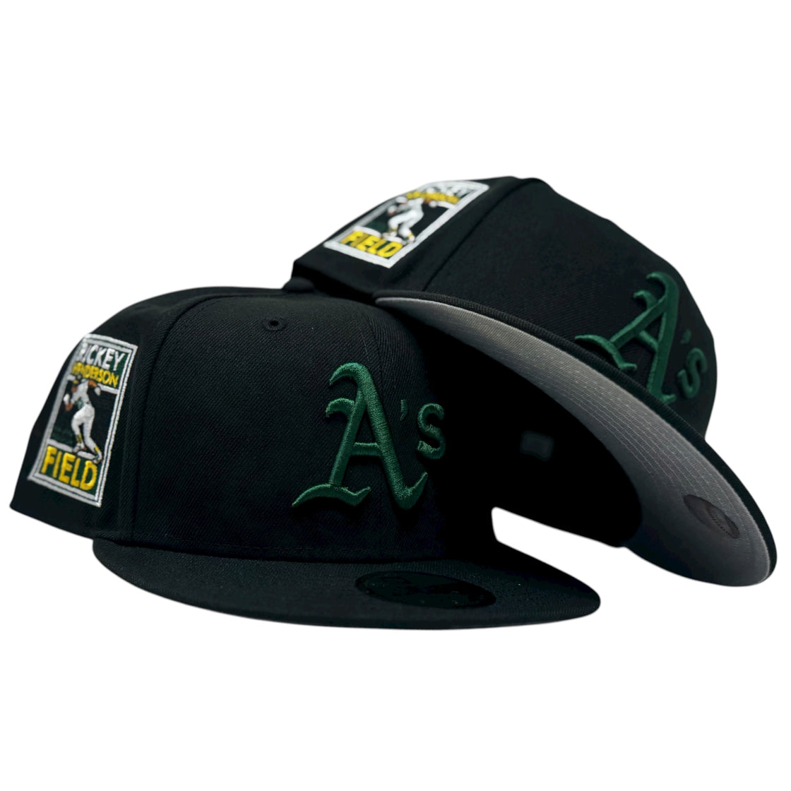 Oakland Athletics Rickey Handerson Field New Era Fitted Hat-Black
