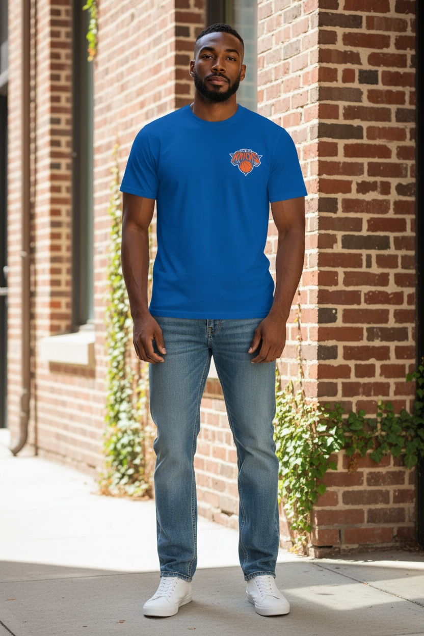 New York Knicks  Cartoon Blue T-Shirt