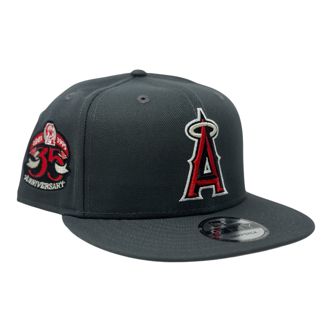 Los Angeles Angels 35th Anniversary Snapback Hats-Dark Gray