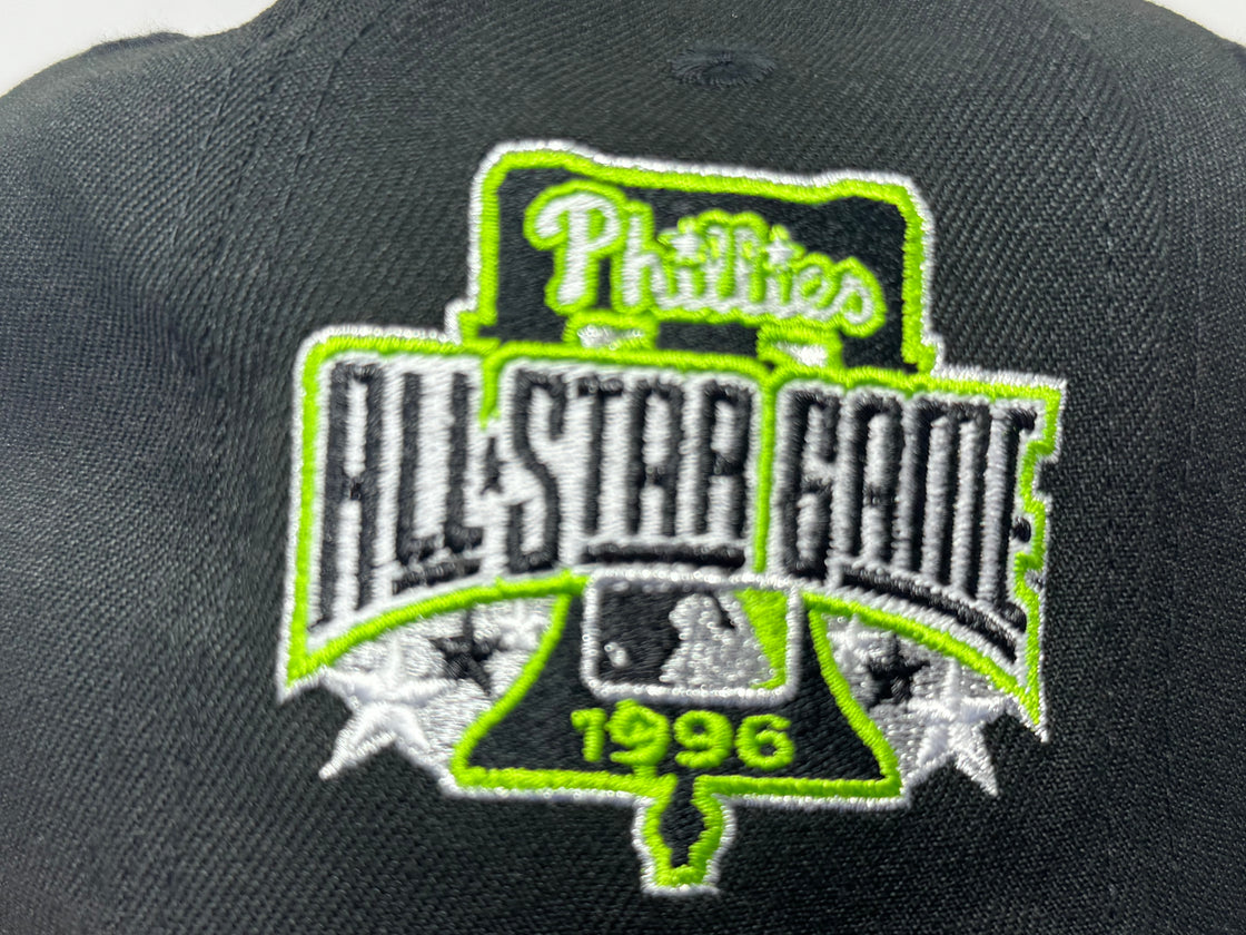 Philadelphia Phillies 1996 All Star Game Black Lime Green Logo Fitted Hats