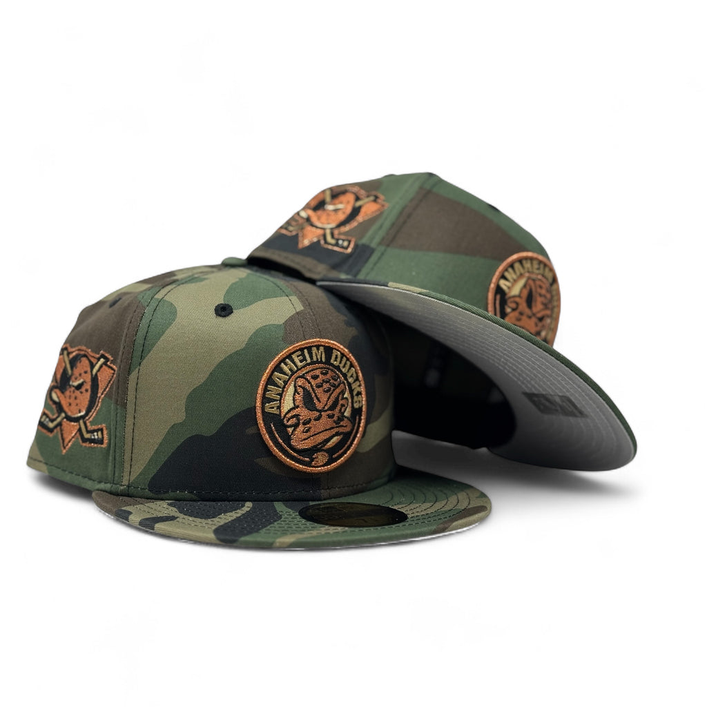 Anaheim Ducks Woodland Camouflage Fitted Hats