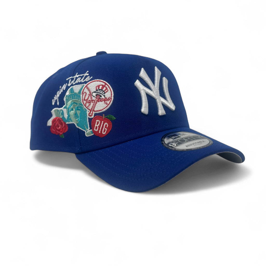 New York Yankees multi-Logo 9Forty A-Frame Snapback Hats-Royal